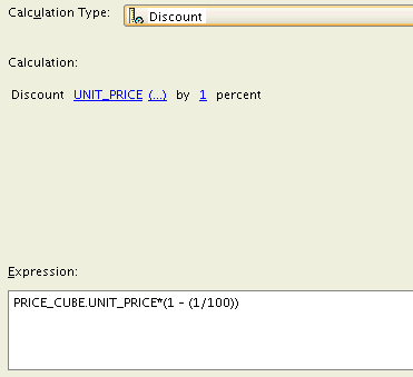 Create Calculated Measure Discount calculation