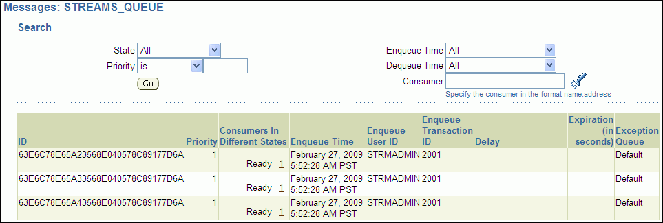 Description of tdpii_messages.gif follows